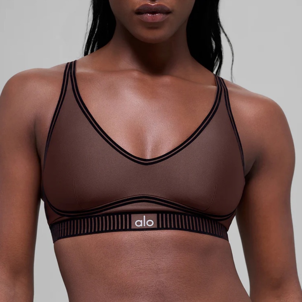 ALO Yoga Chocolate Brown Sports Bra